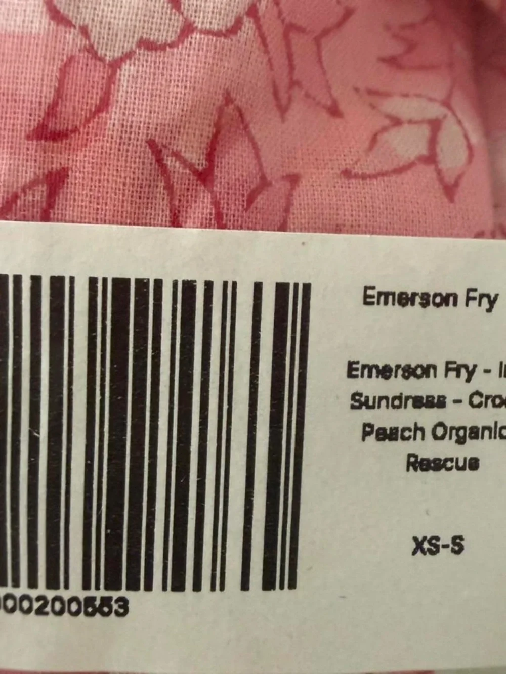 Emerson fry india sun dress organic cotton XS/S $168 retail
